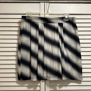 Won Hundred black and white striped chiffon miniskirt